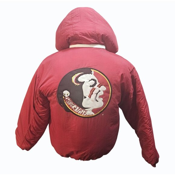 Mens 90's Vintage Florida State University Seminoles Starter Puffer Jacket Small - Picture 2 of 16